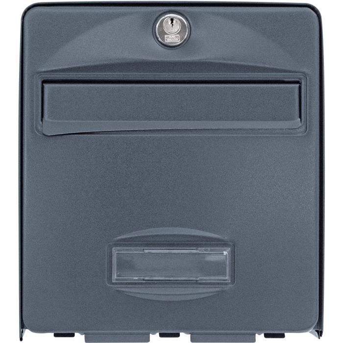 BoÓte aux lettres BURG WACHTER BALTHAZAR 1 Porte - Sur pied - Acier galvanisÈ - Ouverture totale - Anthracite - FabriquÈ en France