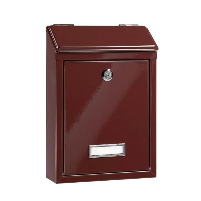 BoÓte aux lettres BURG WACHTER MISSIVE 1 Porte - Murale - Acier galvanisÈ - Brun