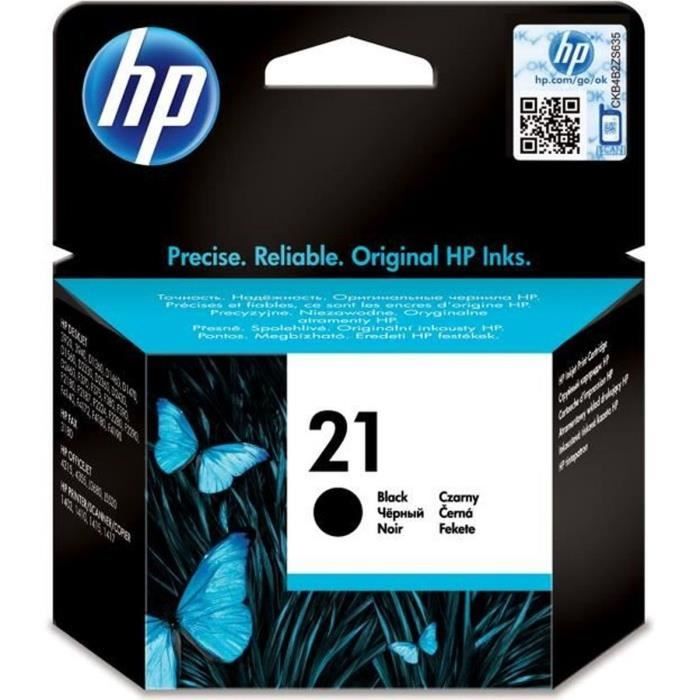 HP 21 Cartouche d'encre noire authentique (C9351AE) pour HP DeskJet 3940/D2360/F380, OfficeJet 4315/4355/5610/5615, PSC1410
