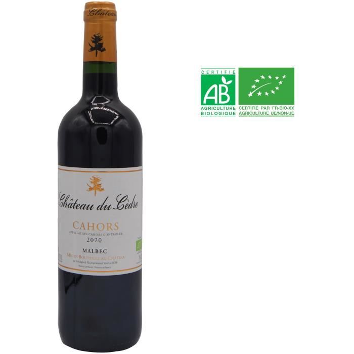Ch‚teau du Cedre 2020 Cahors Malbec - Vin de rouge du Sud-Ouest - Bio
