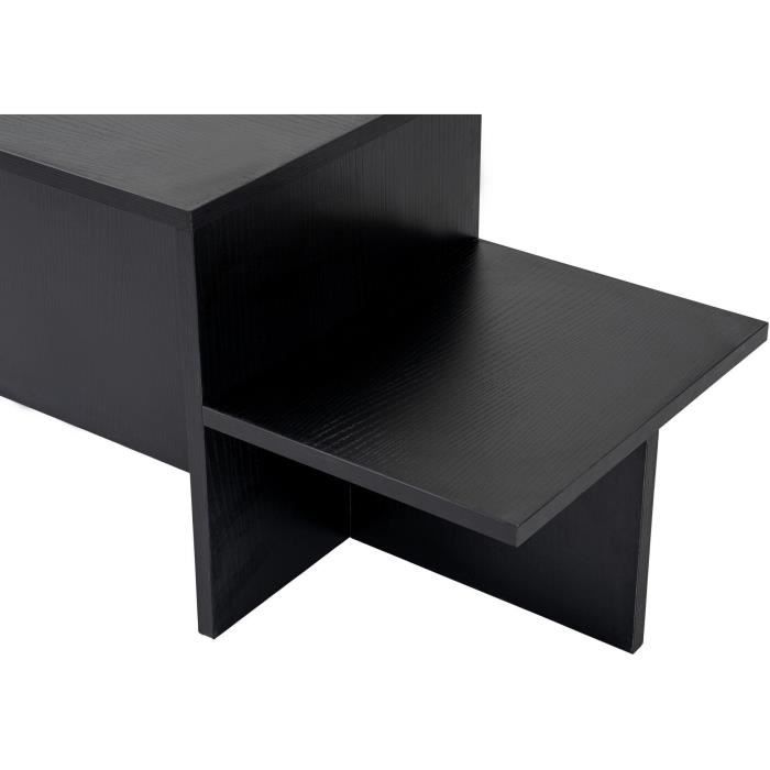 Table basse - HARMONY - Rectangulaire - Noir - 80 x 40 x 40 cm