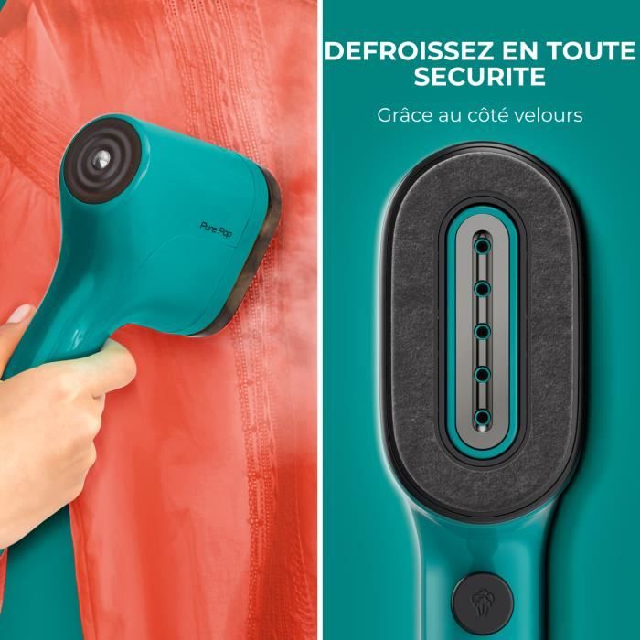 CALOR PURE POP, DÈfroisseur vapeur, 1300 W, 70 ml, DÈbit 20 g/min, Pret en 15 sec, Autonomie 4 min, DÈfroisse et purifie, DT2024C0