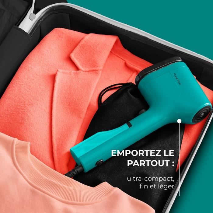 CALOR PURE POP, DÈfroisseur vapeur, 1300 W, 70 ml, DÈbit 20 g/min, Pret en 15 sec, Autonomie 4 min, DÈfroisse et purifie, DT2024C0