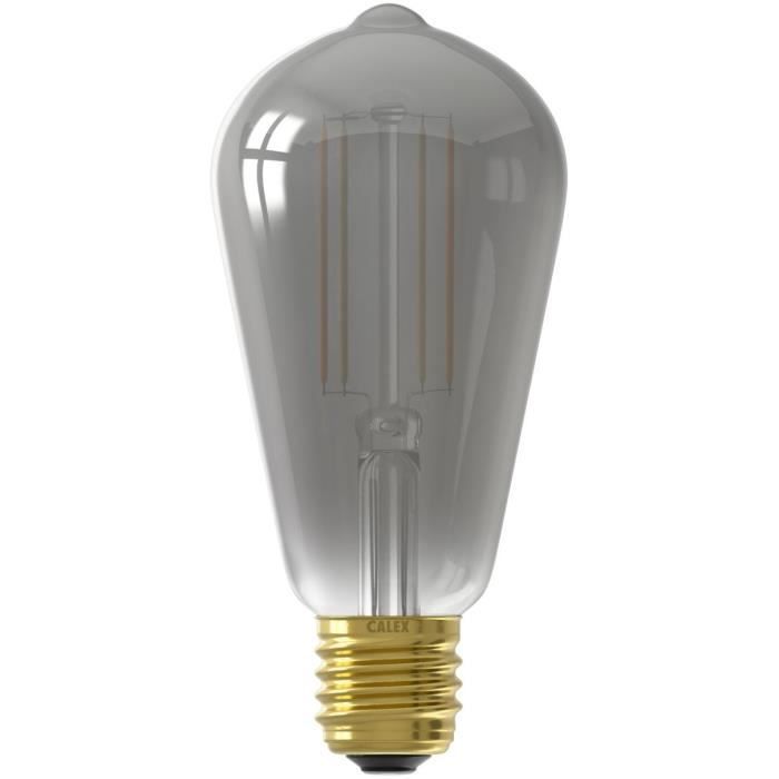 Ampoule LED E27 - CALEX - SMART ST64 - Filament droit - 7 W - 400 lm - 1800 K - IntensitÈ variable - Smokey