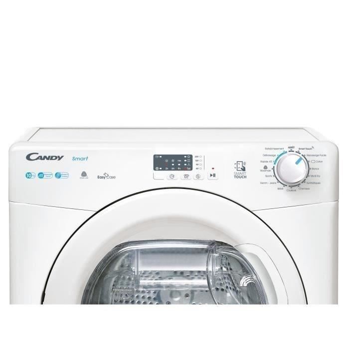 Seche-linge pompe a chaleur CANDY Smart CSE H10A1LE-47 - 10 kg - ConnectÈ - 15 programmes - 66dB - Classe A+