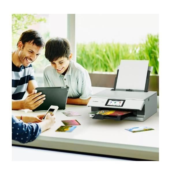 Imprimante Multifonction - CANON - PIXMA TS8751 - CapacitÈ 200 feuilles - 6 rÈservoirs d'encre individuels - Couleur - WIFI - Blanc