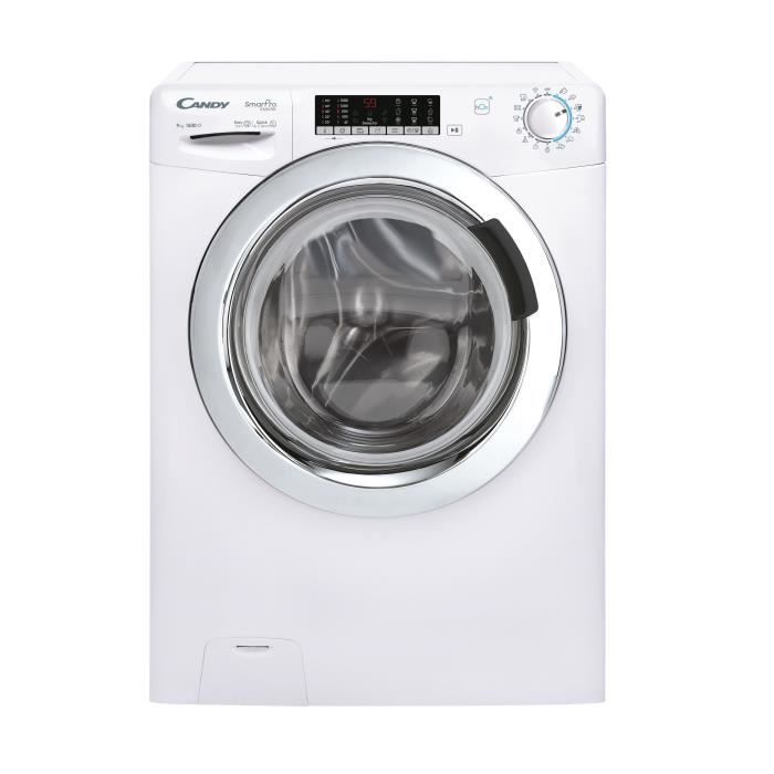 Lave-linge hublot CANDY CSM 596TWMCL/1-S - 9 kg - 1500 trs/min - Classe A - Connecté - Blanc