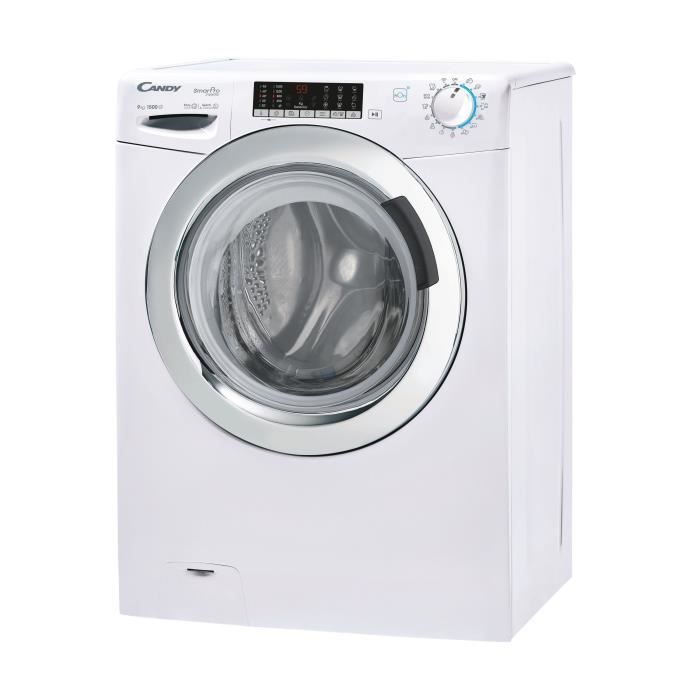 Lave-linge hublot CANDY CSM 596TWMCL/1-S - 9 kg - 1500 trs/min - Classe A - Connecté - Blanc