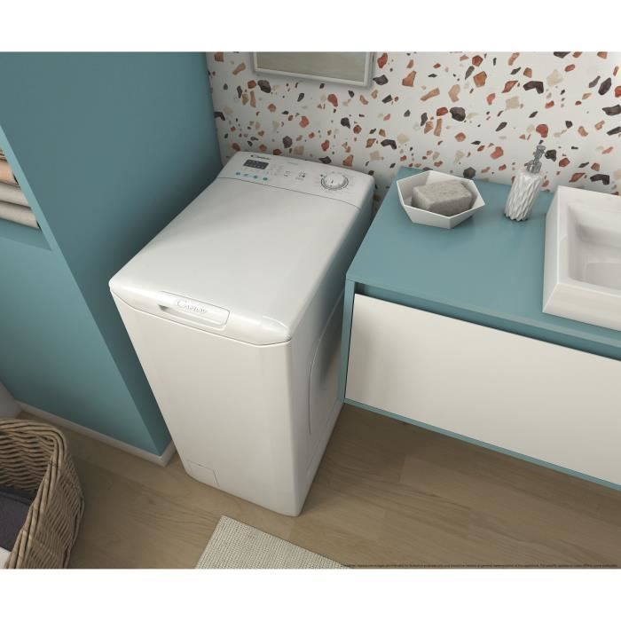 Lave linge top CANDY CSTG 27L3/1-47 - 7 kg - 1200 trs/min - Classe C - Blanc
