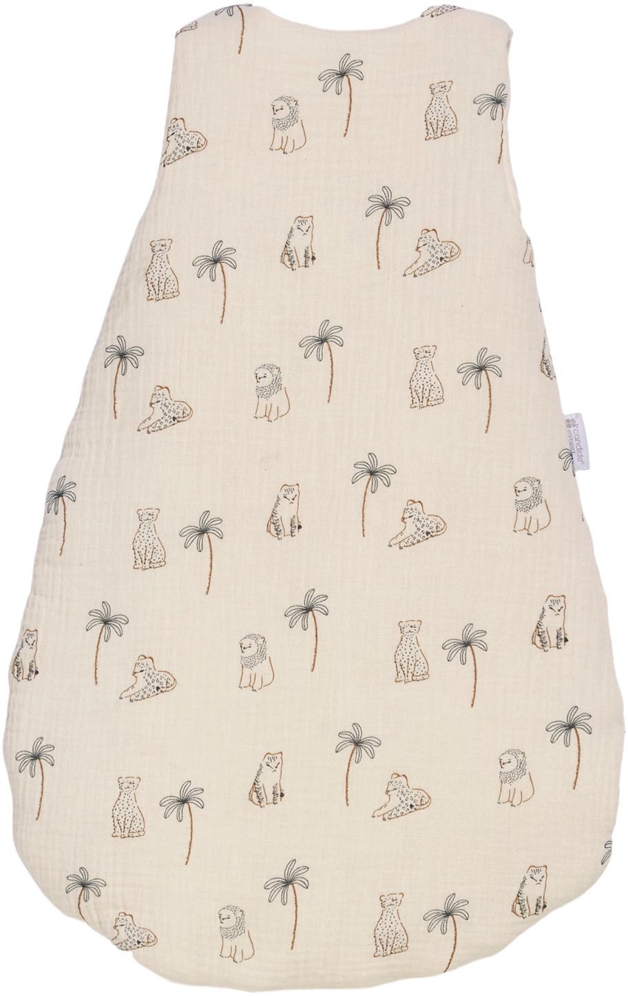 Mini douillette - CANDIDE - 55 cm - 0/3 mois - Blanc imprimé lange tigre