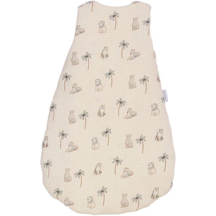 Mini douillette - CANDIDE - 55 cm - 0/3 mois - Blanc imprimé lange tigre