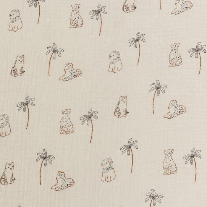 Douillette été - CANDIDE - 90 cm - 9/24 mois - Blanc imprimé lange tigre