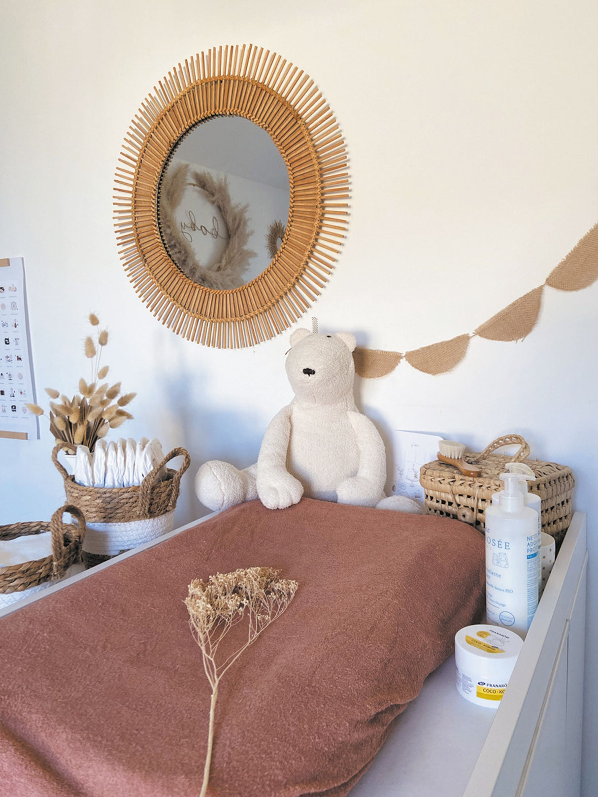 Housse de matelas a langer - CANDIDE - Eponge - 50 x 75 cm - Cassonade