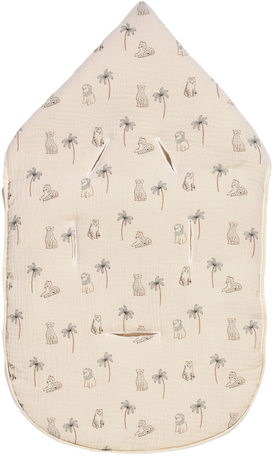 Nid d'ange - CANDIDE - 70 cm - 0/3 mois - Blanc imprimé lange tigre