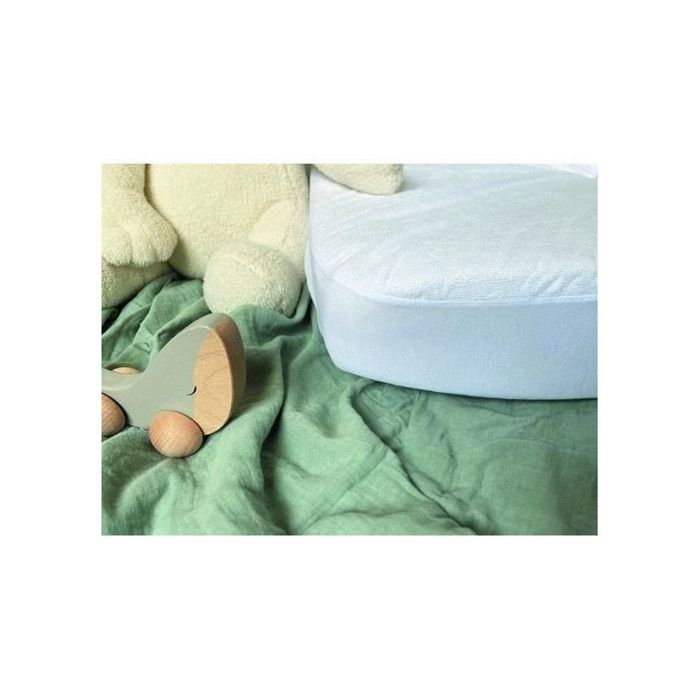 Protege Matelas Bébé 60x120 - Alese Bébé - Silencieux - Imperméable - Absorbant - oeko Tex - Made In Europe - 60x120cm Blanc