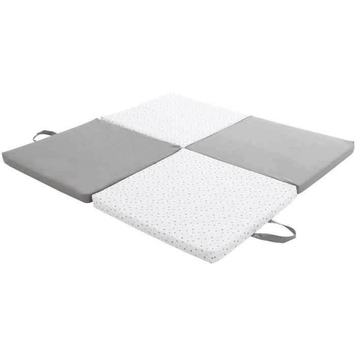 Tapis d'éveil - CANDIDE - Evolutif 3-en-1 - Gris / Etoiles