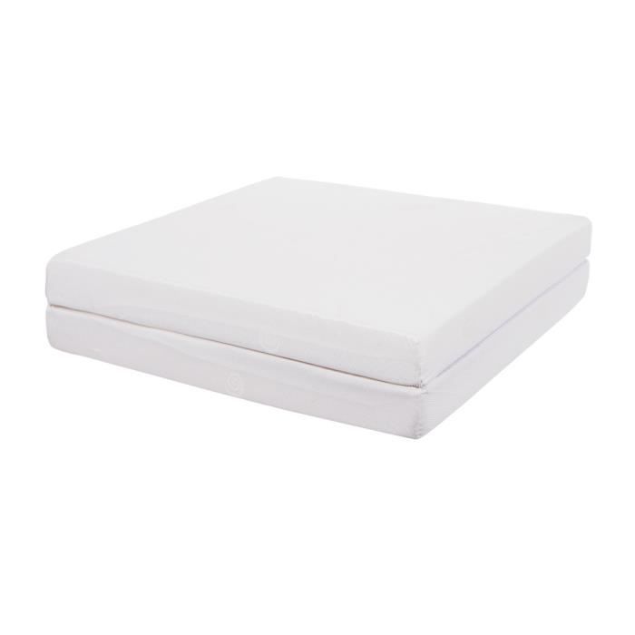 Matelas Bébé Pliant 2 Parties TINEO 60x120x7cm Essentiel Fabriqué En France - Garantie 5 ans