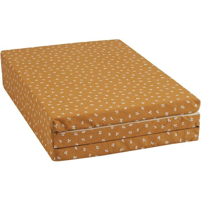 Matelas de voyage - 120 x 60 cm - Ep. 4 cm - Pliant - Camel - CANDIDE