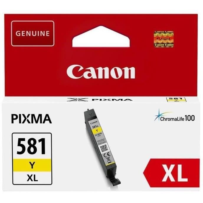 CANON Cartouche d'encre CLI-581Y XL grande capacitÈ Jaune (CLI581XL)