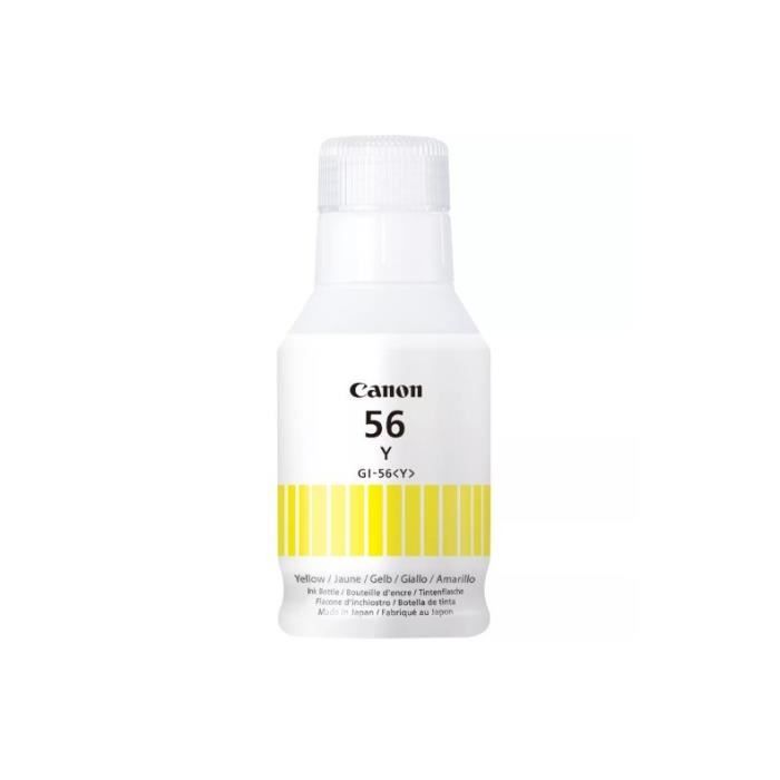Bouteille d'encre - CANON - GI-56BK - Jaune - Compatibilité MAXIFY GX - (4432C001)