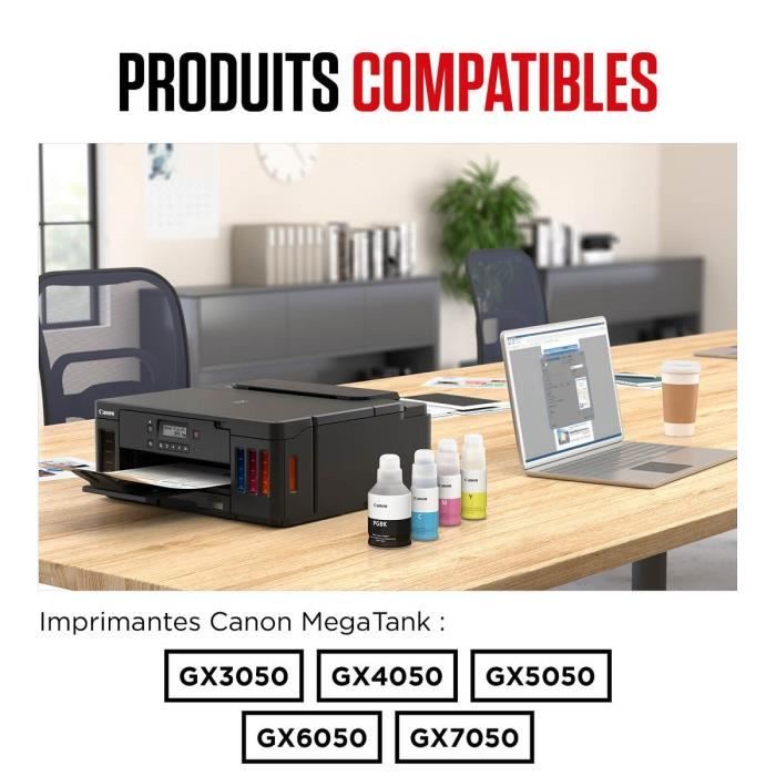 Bouteille d'encre - CANON - GI-56BK - Jaune - Compatibilité MAXIFY GX - (4432C001)