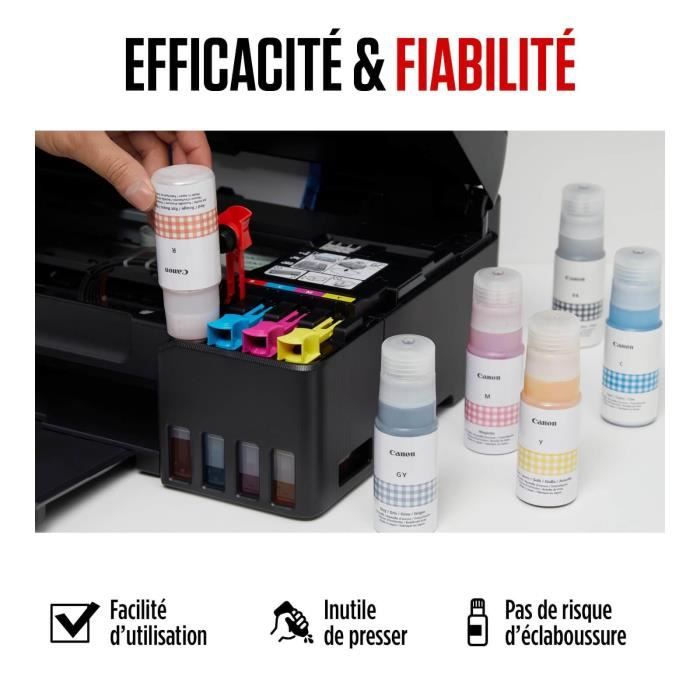 Bouteille d'encre - CANON - GI-53Y - Jaune - CompatibilitÈ PIXMA G650 et G550 - (4690C001)