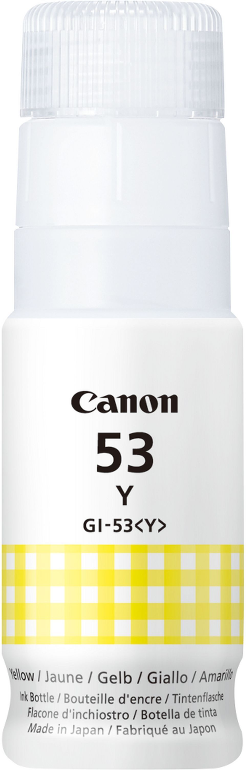 Bouteille d'encre - CANON - GI-53Y - Jaune - Compatibilité PIXMA G650 et G550 - (4690C001)