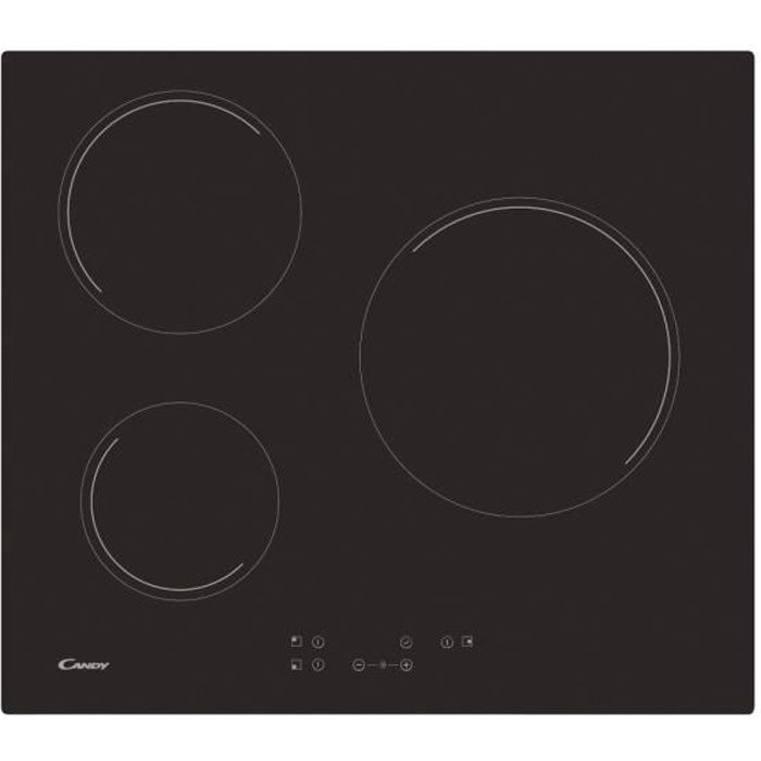 Plaque de cuisson vitrocÈramique CANDY CH63CT - 3 foyers - Noir