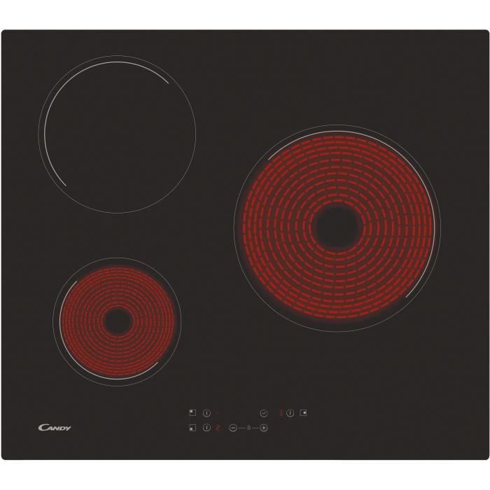 Plaque de cuisson vitrocÈramique CANDY CH63CT - 3 foyers - Noir