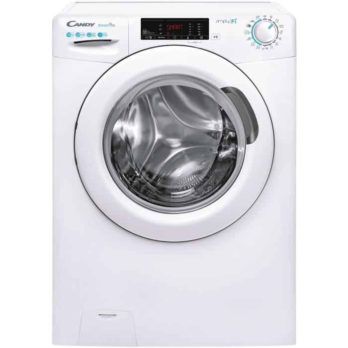 Lave-linge hublot CANDY CO12105TE/1-S - 10 kg - L60 cm - 1200 trs/min - ConnectÈ wi-fi + Bluetooth - Blanc