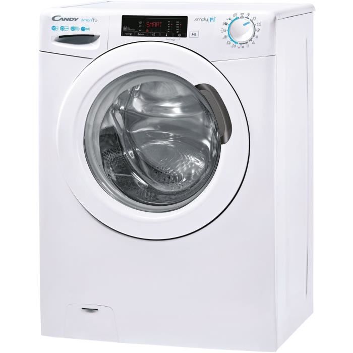 Lave-linge hublot CANDY CO12105TE/1-S - 10 kg - L60 cm - 1200 trs/min - ConnectÈ wi-fi + Bluetooth - Blanc