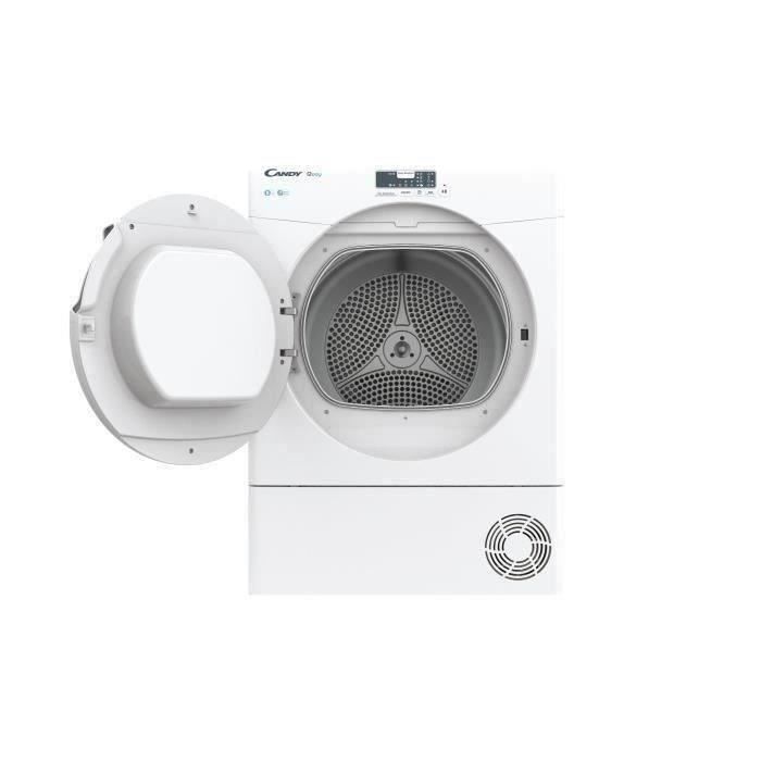 Seche-linge pompe a chaleur CANDY Easy EYE H8A2L-S - 8 kg - 8 programmes - 67dB - Classe A++