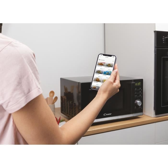 Micro-ondes Gril Candy Moderna CMGA23TNDB 900W 23L Digital Noir - Fonction DÈcongÈlation - 11 Niveaux de Puissance - 19 Menus Auto