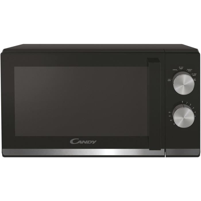 Micro-ondes Candy Moderna CMW20TNMB 700 W 20L Noir - Fonction Décongélation - Plateau Tournant en Verre - 6 Niveaux de Puissance