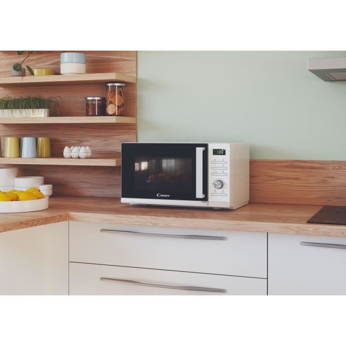 CMGA23TNDW Micro-ondes Gril CANDY Moderna - 23L - MO : 700W - Gril : 1000W - UI digitale Fonction DÈcongÈlation poids