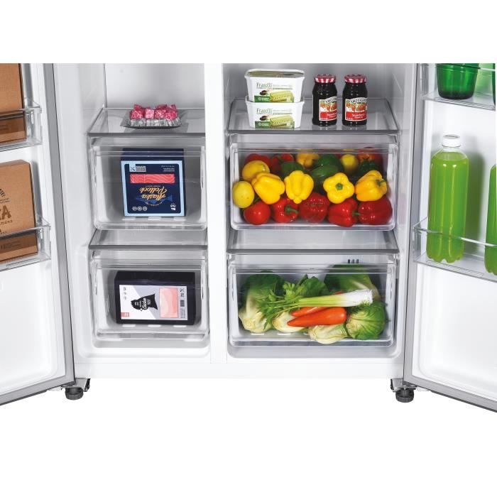 RÈfrigÈrateur AmÈricain - CANDY - CHSBSO-6174XWD - Classe E - 529 L - 39 dB - Inox