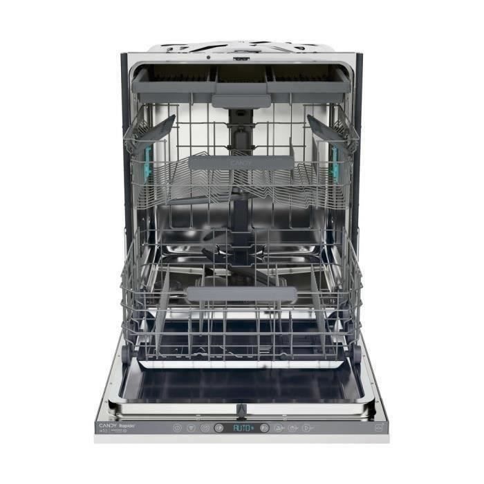 Lave-vaisselle tout encastrable CANDY CI 4C4F1A Rapido - 14 couverts - Induction - L60cm - 44 dB - tiroir à couverts - Classe C
