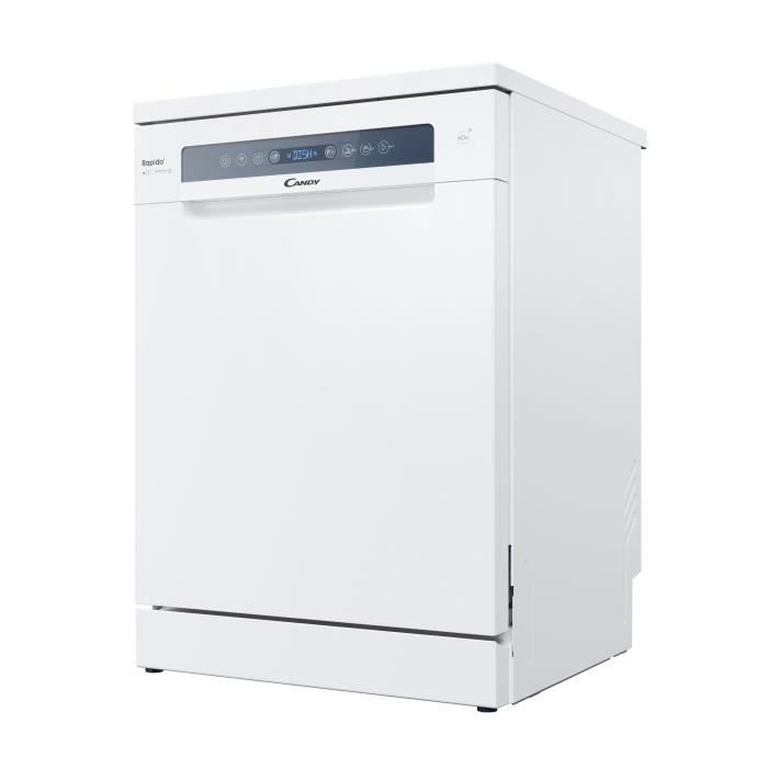 Lave-vaisselle pose libre CANDY CF 4C4F0W? Rapido - 14 couverts - Induction - L60cm - 44dB - Connecté - Blanc