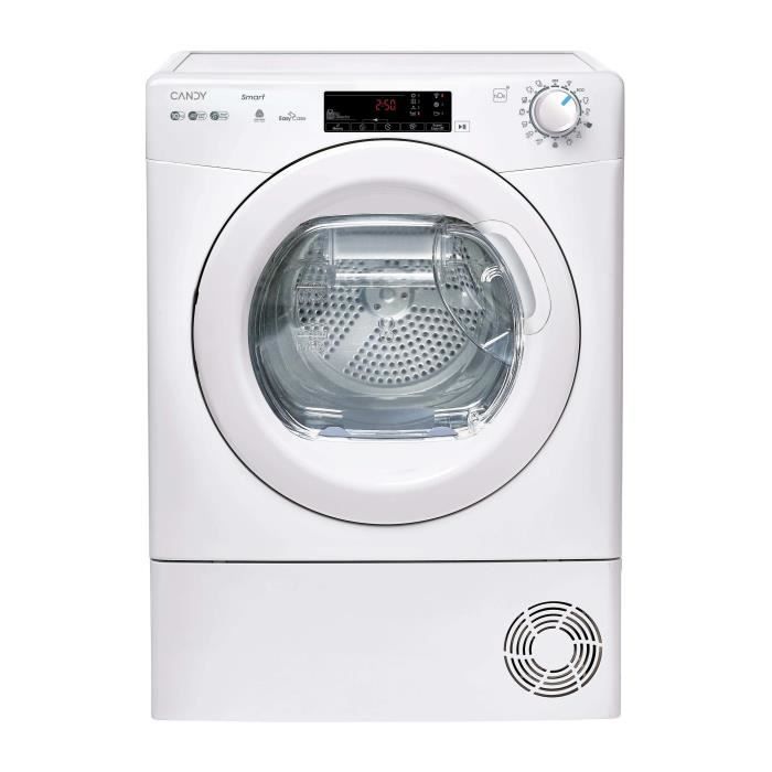 Seche-linge pompe a chaleur CANDY CS EH10N2TE-S Smart - 10 kg - Bac EasyCase - Classe D - Blanc