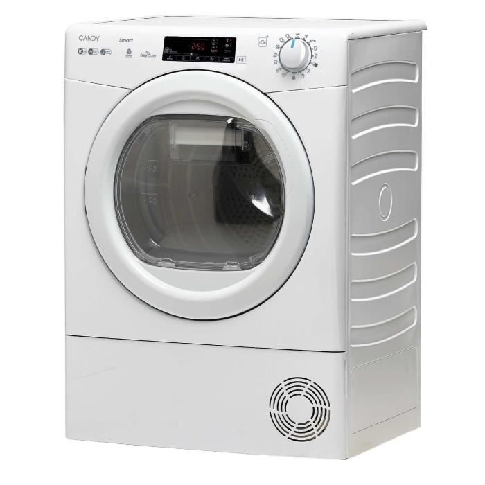 Seche-linge pompe a chaleur CANDY CS EH10N2TE-S Smart - 10 kg - Bac EasyCase - Classe D - Blanc