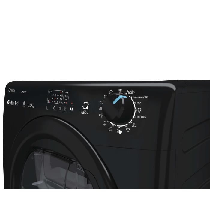 Seche-linge pompe a chaleur CANDY CS EH9N2LBEB-S Smart - 9 kg - Bac EasyCase - Classe D - Noir