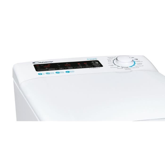 Lave-linge top CANDY CSTG27TMVE/1-47 - 7 kg - Induction - 1200 trs/min - Classe B - ConnectÈ - Blanc