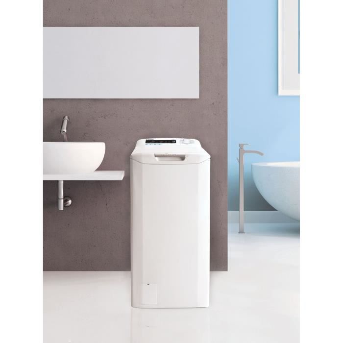 Lave-linge top CANDY CSTG27TMVE/1-47 - 7 kg - Induction - 1200 trs/min - Classe B - ConnectÈ - Blanc