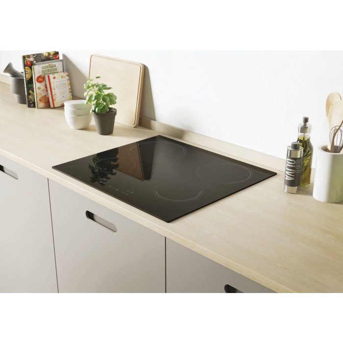 Plaque de cuisson vitrocéramique CANDY CH64CCB - 4 foyers - L 59 cm - Noir