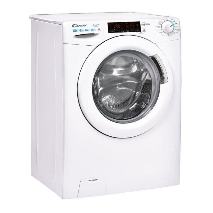 Lave-linge sÈchant CANDY CSWS4128TWME - 12 / 8 kg - Induction - 1400 trs/min - Vapeur - ConnectÈ - Blanc