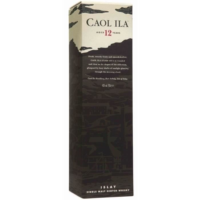 Caol Ila 12 ans - Whisky - Islay Ecosse - 43% vol - 70 cl avec étui