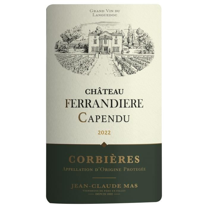 Château Ferrandiere Capendu 2022 Corbieres - Vin de rouge Languedoc