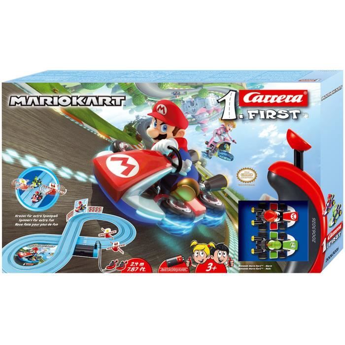Circuit Mario Kart - CARRERA-TOYS - Coffret complet avec 2 voitures télécommandées et manettes