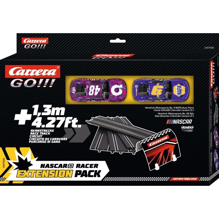 Kit d'extension circuit et voitures - CARRERA GO!!! - Extension set 2 - 2 voitures Nascar - Échelle 1:43 - Des 6 ans