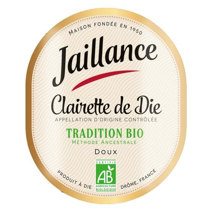 Clairette de Die Bio - Doux 8% - Jaillance Tradition - 75cl